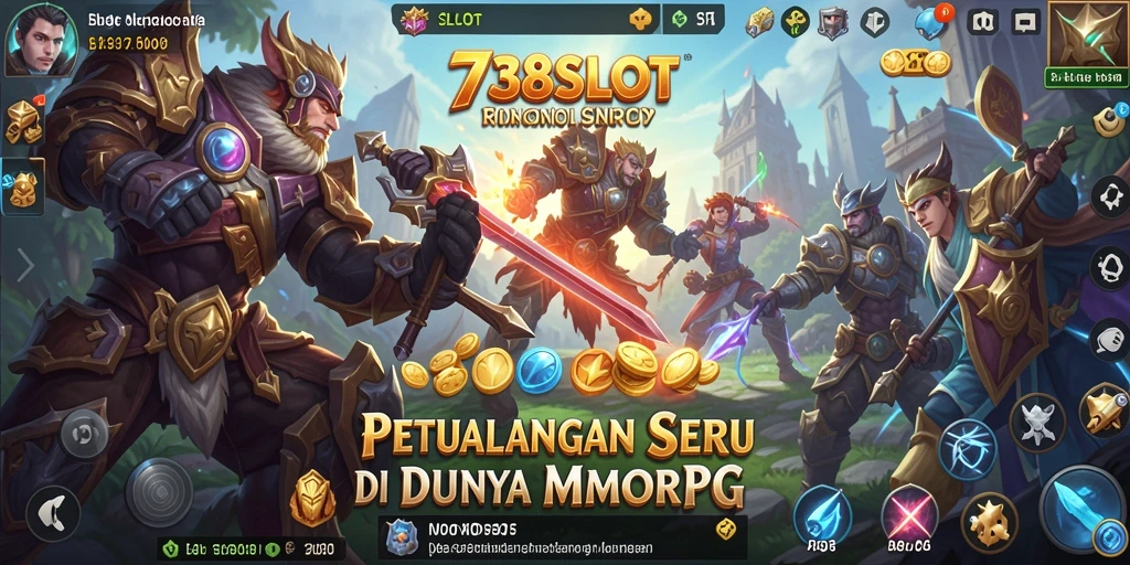 Tangkapan layar utama 738SLOT menunjukkan aksi seru di dunia MMORPG.