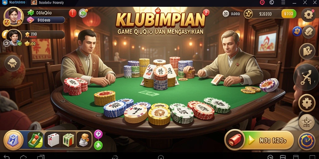 Tampilan gameplay seru di KLUBIMPIAN dengan interaksi pemain.
