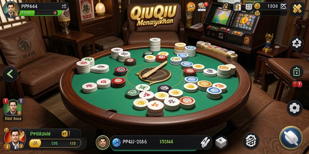 Screenshot permainan <strong>PP444</strong> yang menampilkan keseruan gameplay QiuQiu.